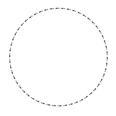 Realistic geometric circle frame on the transparent background png file, black round line element frame