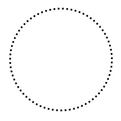 Realistic geometric circle frame on the transparent background png file, black round line element frame