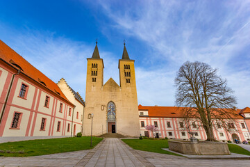 Fototapeta na wymiar Premonstratensian Monastery from 12th century. Milevsko, Czech Republic.