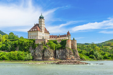 Schoenbuehel castle at the Danube river in Wachau, Lower Austria