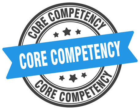 core competency stamp. core competency label on transparent background. round sign