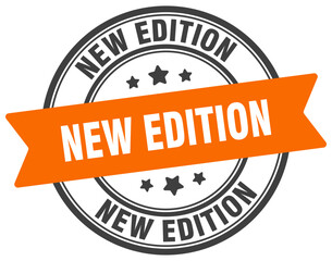 Fototapeta premium new edition stamp. new edition label on transparent background. round sign