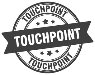 touchpoint stamp. touchpoint label on transparent background. round sign