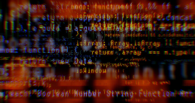 Neural network generates planes with computer code, zoom in. Cyberspace concept, artificial intelligence in the metaverse