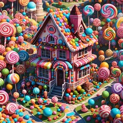 Fototapeta premium candy land