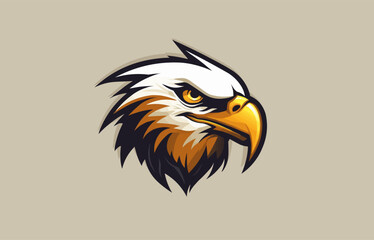 Eagle mascot logo design vector illustration
