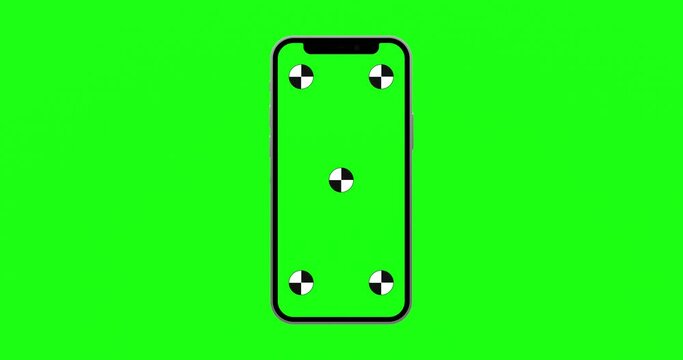 Animation of a Smartphone Zoom In. Mockup with Greenscreen and Tracker Points
