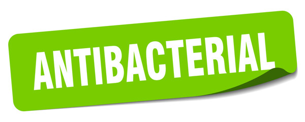 antibacterial sticker. antibacterial label