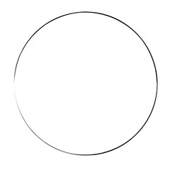 brush stroke frame circle design element transparent, basic shape circle frame brush stroke black