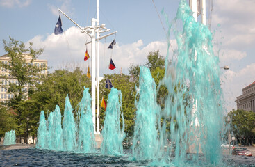 US Navy Memorial Plaza, Park in Washington D.C. honoring those who have served or are currently...