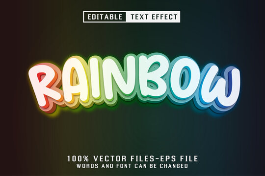 Rainbow Editable Text Effect