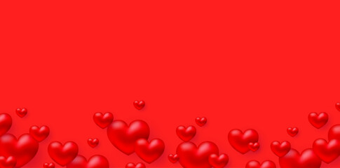 Heart banner or background. Valentine's or Mother's Day border - 791405113