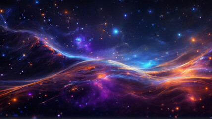 Colorful abstract space background, colorful universe background