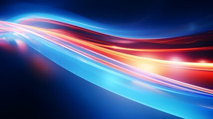 Modern abstract high-speed light effect. Abstract background with curved beams of light. Technology futuristic dynamic motion. Movement pattern for banner or poster design background concept.