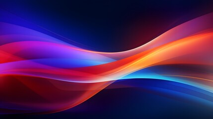 Fototapeta premium Modern abstract high-speed light effect. Abstract background with curved beams of light. Technology futuristic dynamic motion. Movement pattern for banner or poster design background concept.