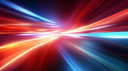 Modern abstract high-speed light effect. Abstract background with curved beams of light. Technology futuristic dynamic motion. Movement pattern for banner or poster design background concept.