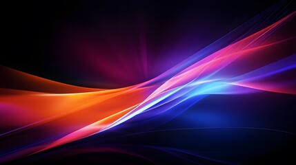 Modern abstract high-speed light effect. Abstract background with curved beams of light. Technology...