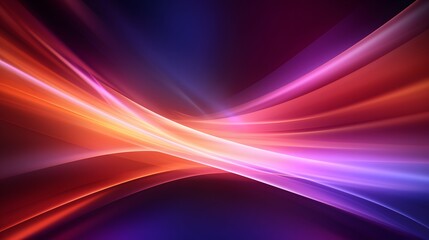 Fototapeta premium Modern abstract high-speed light effect. Abstract background with curved beams of light. Technology futuristic dynamic motion. Movement pattern for banner or poster design background concept.