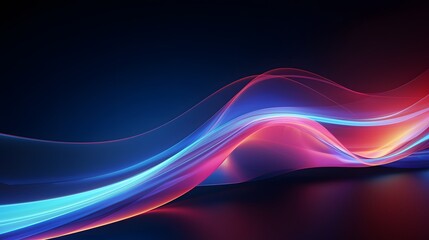 Modern abstract high-speed light effect. Abstract background with curved beams of light. Technology futuristic dynamic motion. Movement pattern for banner or poster design background concept.