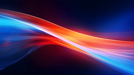 Fototapeta premium Modern abstract high-speed light effect. Abstract background with curved beams of light. Technology futuristic dynamic motion. Movement pattern for banner or poster design background concept.