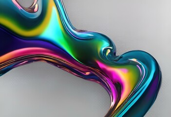 AI generated illustration of iridescent liquid pattern