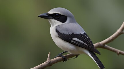 Obraz premium Loggerhead Shrike (Lanius ludovicianus) is a Passerine Bird in the Family Laniidae.generative.ai