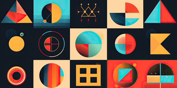 a series of minimalist geometric stickers, each embodying a different emotion or abstract concept, perfect for expressive messaging 16k ultra HD.,set of flags of the world