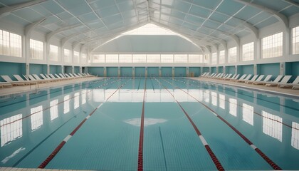 Olympic sized swimming-pool - obrazy, fototapety, plakaty