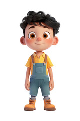 Cute Boy Happy Cartoon Character