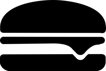 Hamburger Silhouette Icon
