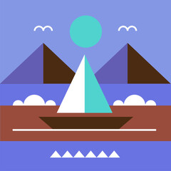 sailing boat on the sea