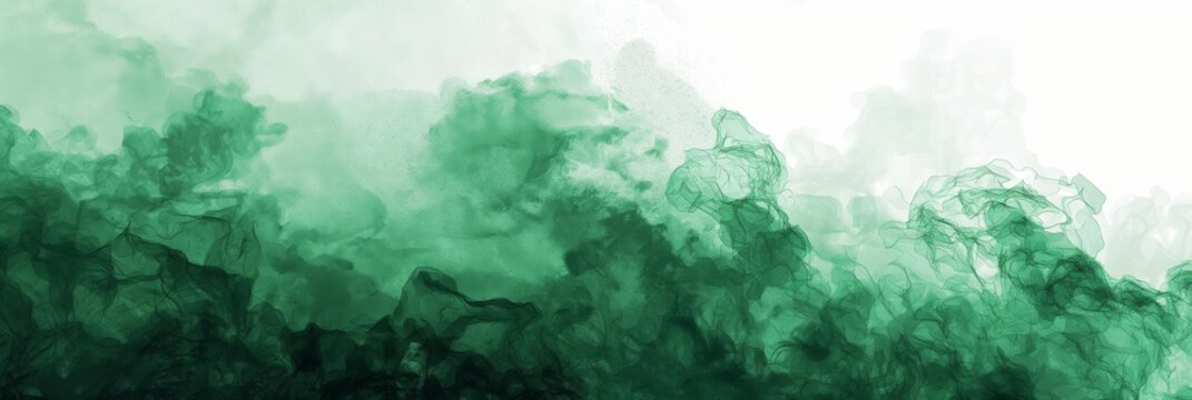 An ethereal image of swirling green smoke, suggesting a magical or mysterious presence in an other-worldly landscape