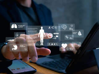 Artificial Intelligence Health . Telemedicine together with Internet of Things. Healthcare...