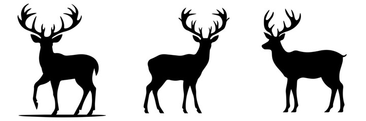 Obraz premium deer silhouette vector