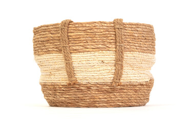 Brown basket isolated on a white background