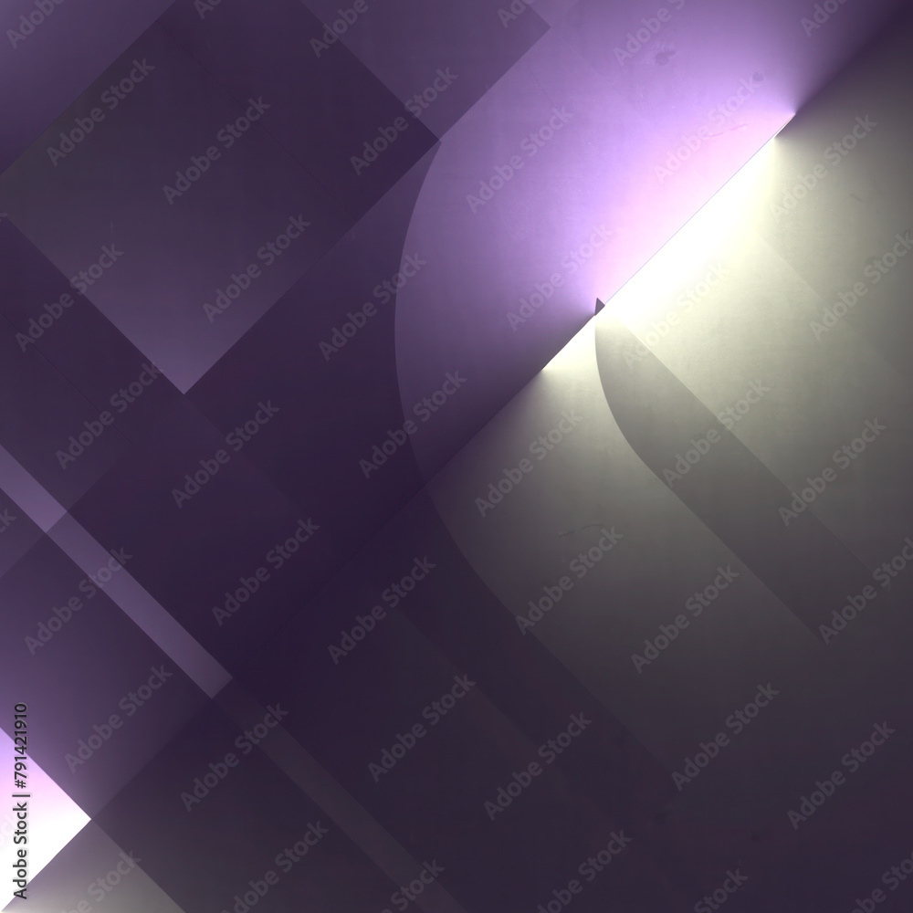 Poster Geometric pattern of glowing fluorescent lights in neon color. 3d rendering digital illustration
