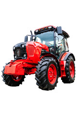 Tractor isolated white background. Farm agricultural tractor