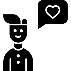 male, chat, heart , love and romance, miscellaneous, valentines day, valentine Icon