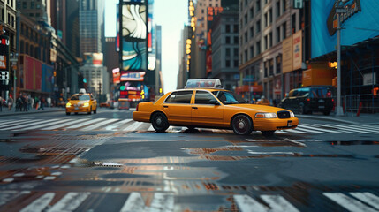 Urban Symphony: Yellow Taxis and the Dynamic Streets of NYC