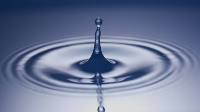 Falling drop of water slow motion