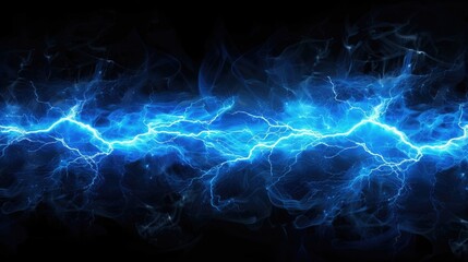 Abstract bolt of electricity blue background