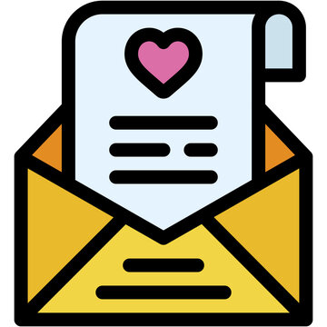 open email, love letter, heart , love and romance, miscellaneous, valentines day, valentine Icon