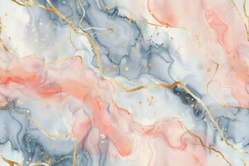Seamless pattern of watercolor marble textures