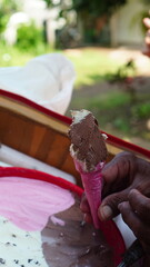 ice cream with chocolate