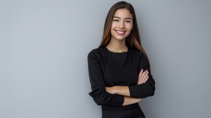 A Confident Woman with Arms Crossed