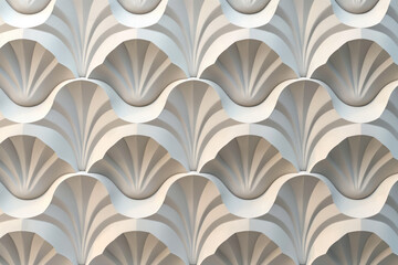 Sophisticated abstract 3d pattern. Japanese and Scandinavian style. Background image. Created with Generative AI technology.