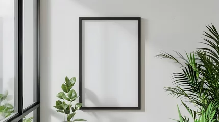 Poster Simplicity in Art, Blank Frame with Plant Decor © R Studio