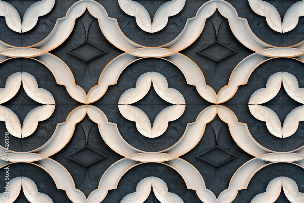 Poster sophisticated abstract 3d pattern. japanese and scandinavian style. background image. created with g