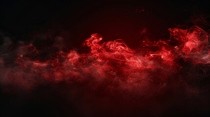 Red smoke on black background. Abstract background for design. Texture, Mystic, fantasy. Or war, terror, ormageddon, horror concept, red liquid surface with small waves, seamless loop. 