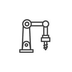 Drilling machine line icon